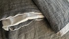 Set Parachute Honeycomb Queen Duvet Cover & 2 Standard Shams Linen Cotton