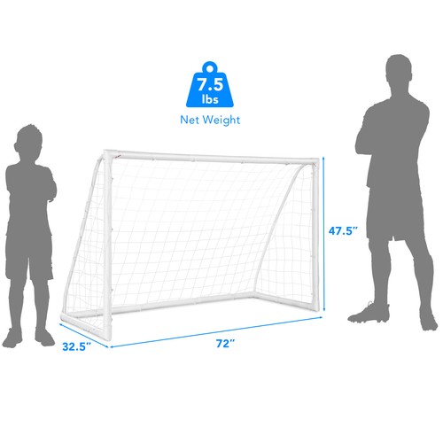6 FT x 4 FT Portable Kids Soccer Goal Quick Set-up for Backyard Soccer Training - Picture 9 of 10