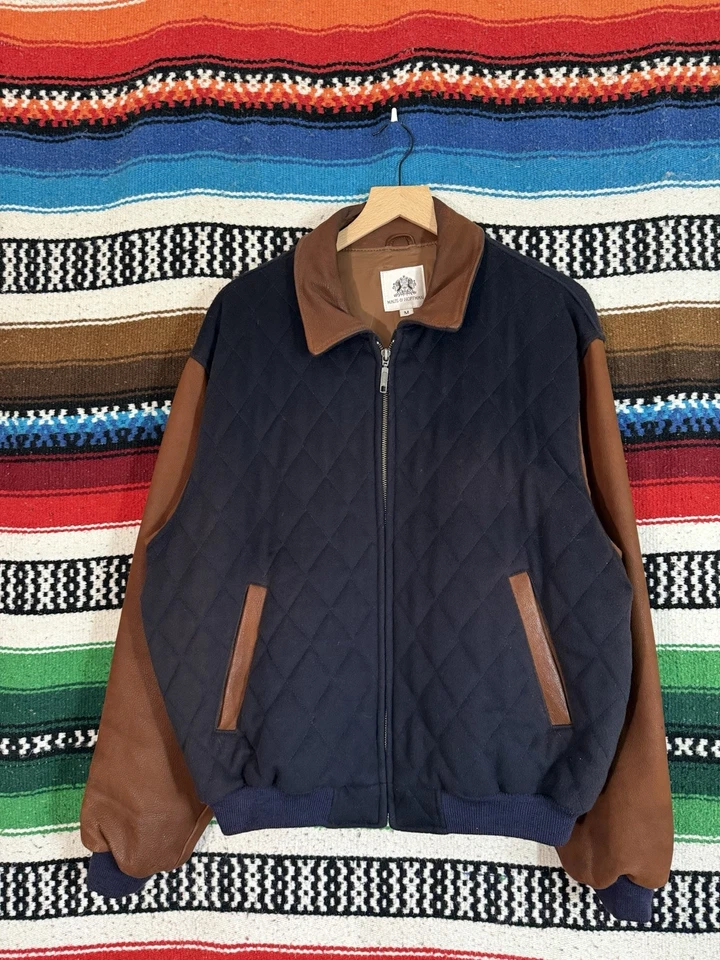 Vintage Maus & Hoffman Men’s Varsity Bomber 2007 Jacket Wool And Leather Size M - Image 3 of 4