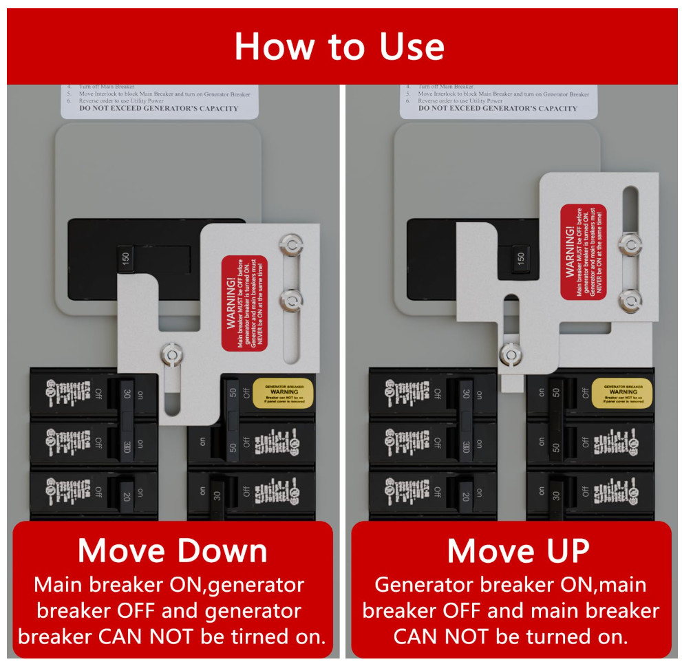 Generator Interlock Kit for Cutler Hammer Generator Series EAT-PN200, New