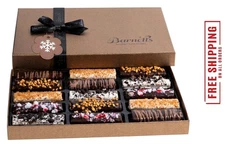 Barnett’s Christmas Chocolate Gift Basket – 15 Crepe Cookies, Holiday Candy Box