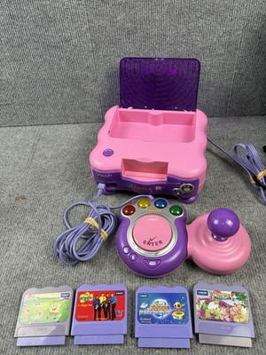 PINK Vtech V.Smile TV Learning Console w/ 1 Remote + 4 Games Wiggles SpongeBob