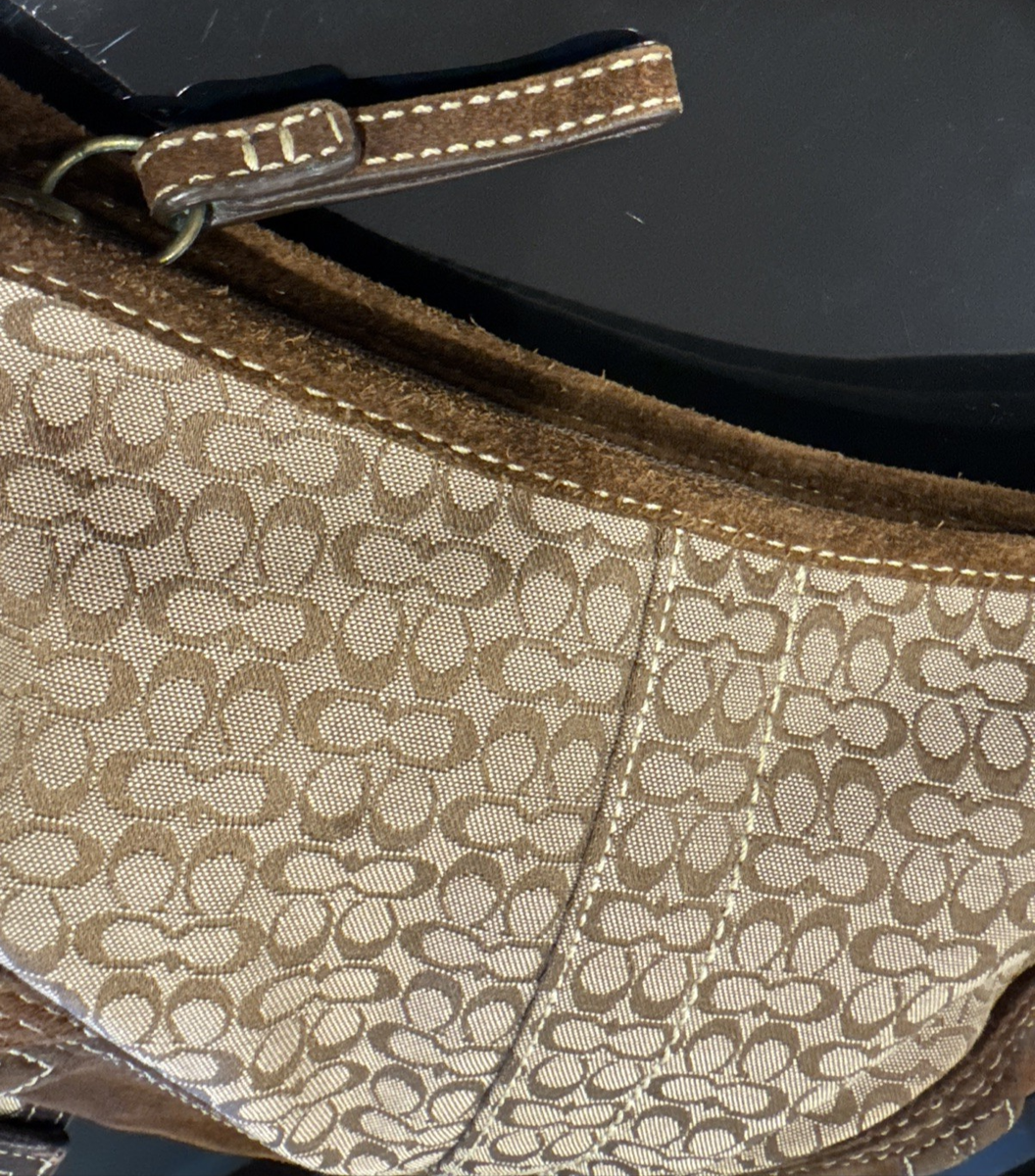 Coach 2154 Black Jacquard Signature Hobo Shoulder Bag for sale