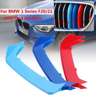 3D Front Grille Insert Trim Strip Grill Cover For BMW 1 Series 2012-2014 F20 F21