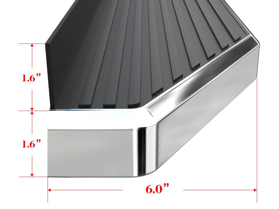 Полированный 6-дюймовый боковой силовой порог iBoard подходит для Jeep Grand Cherokee Laredo 1994-98 годов выпуска - Изображение 3 из 4