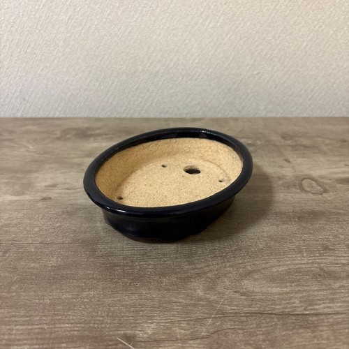Small Bonsai Pot Vintage Dark Blue Tokoname Ware Japanese Art Shape Miniature - Picture 2 of 12