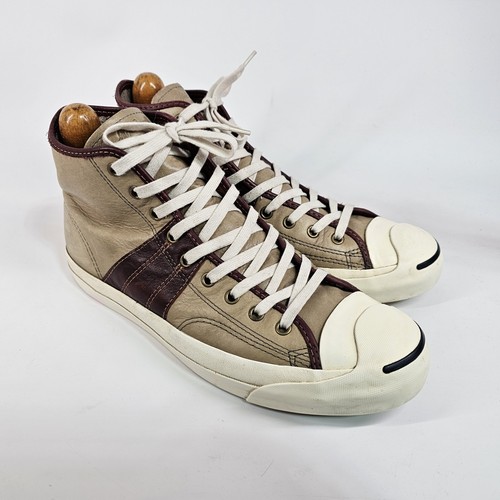 Converse Jack Purcell Johnny Hi-Top Sneakers Men's 10.5 Women's 12 Brown Leather - Bild 7 von 18