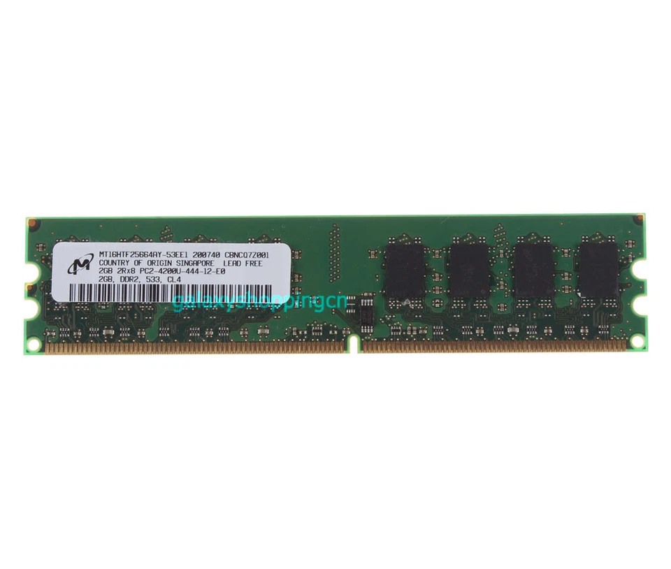 Micron 4GB 2X 2GB DDR2 PC2-4200U 533MHz 240pin DIMM Desktop Memory RAM For Intel - Image 2 of 4