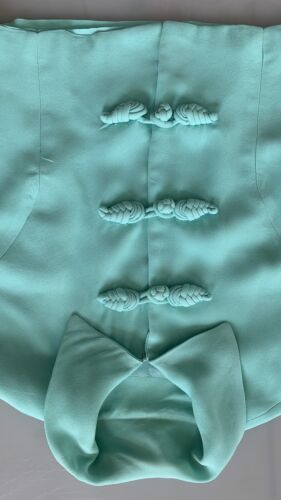 1960s maxi Dress bolero Jacket Set teal turquoise blue - Picture 16 of 24