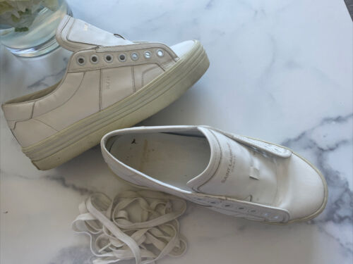 Saint Laurent SL/39 white Casual sneakers 37.5 Designer Luxury Fashion Finds Buy - Picture 1 of 10