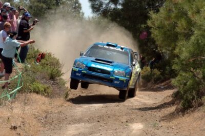 Petter Solberg (NOR) on the shakedown stage Rally Car 2004 Old Photo 2