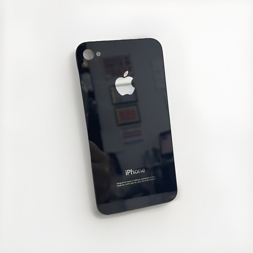 iPhone 4S Back Glass Replacement Panel - Black Rear Cover Repair Part