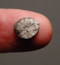 G54-27 ARABIA, SABA'.  ¼ unit, imitating Athens -- Athena , cheek monogram / Owl