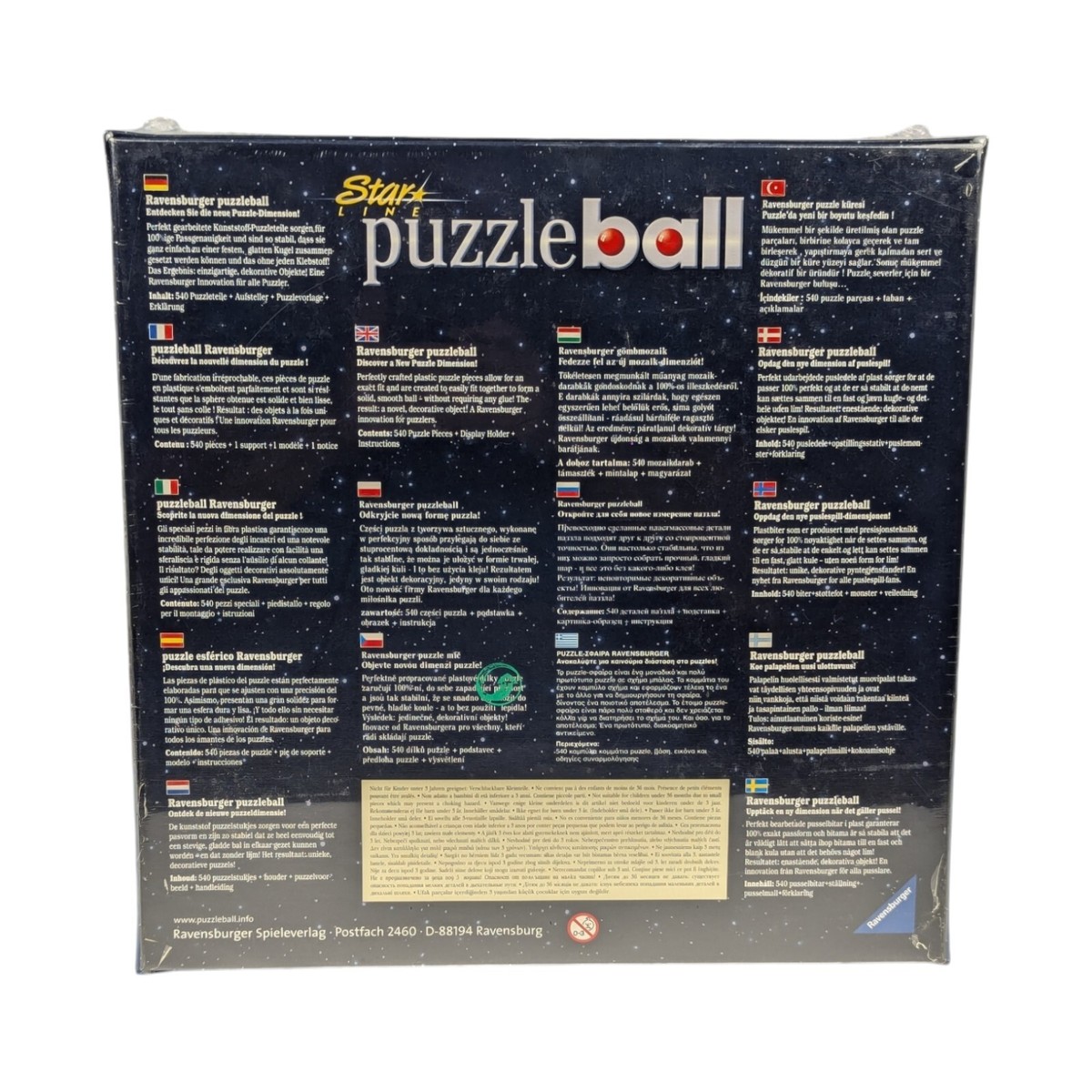 3D Ravensburger Puzzle Ball 2008 Star Line Celestial Map NIP
