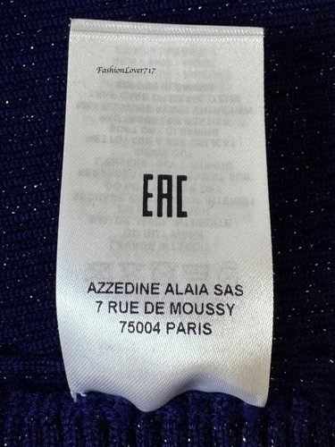ABITO DA BALLO NUOVO CON ETICHETTE AZZEDINE ALAIA BLU ELASTICIZZATO MAGLIA ADERENTE E SVASATO SPALLE SCOPERTE 40 - Foto 16 di 19