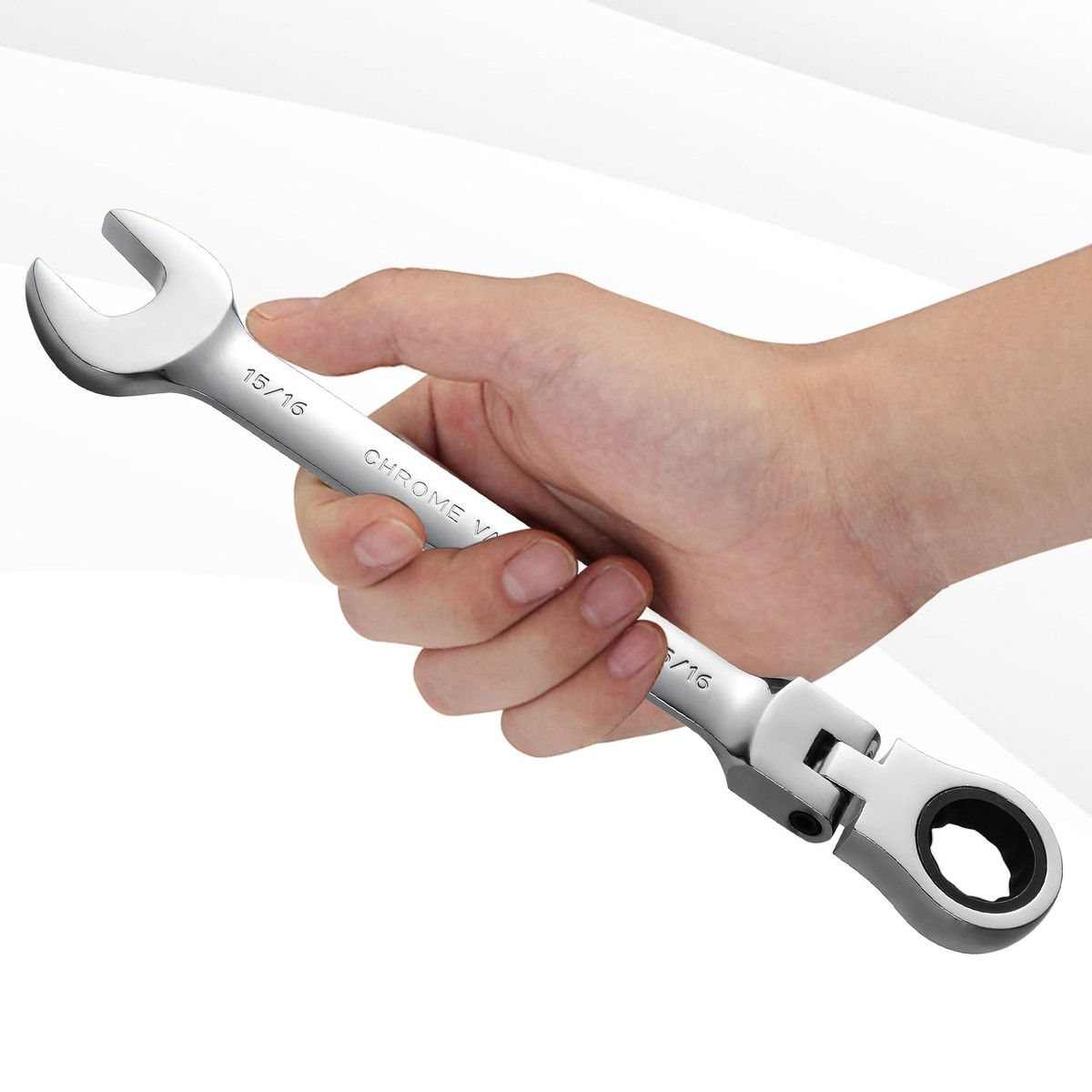 【ンョ"　ハー"　】15こ 15/16 Wrench Flex-Head Ratcheting Combination Wrench