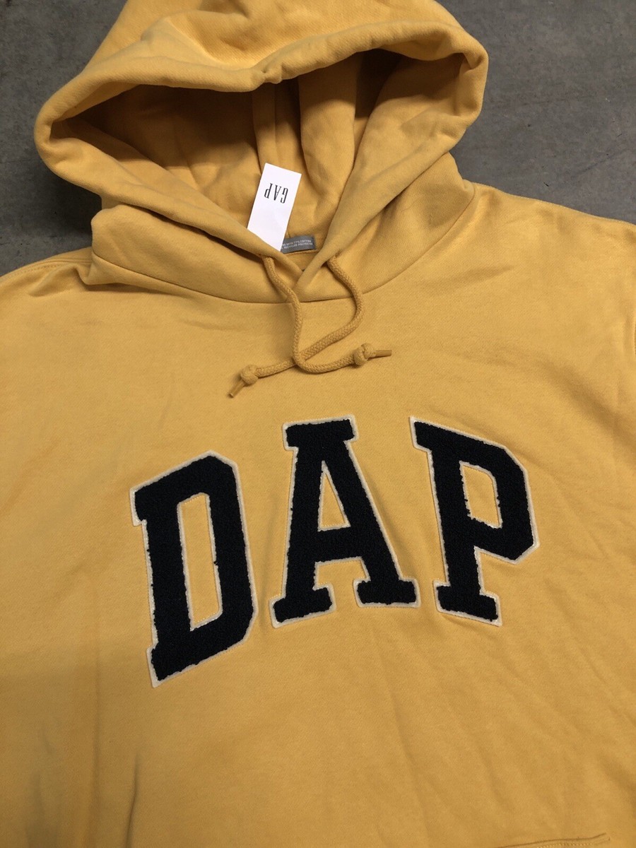 GAP x Dapper Dan DAP Arch Hoodie Pullover Golden Yellow Men's XL