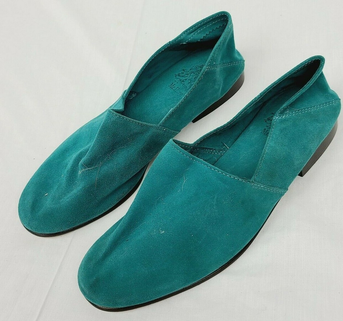 Mr.Hare Loafers Green Suede LEather UK Size 3 Womens Flats 