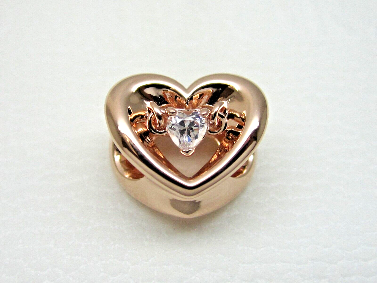 Authentic Pandora #782493C01 Radiant Heart and Floating