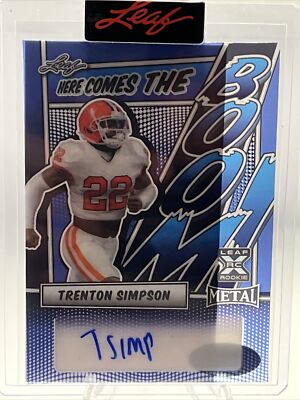 2023 Leaf Metal Trenton Simpson RC Here Comes The Boom AUTO 1/1 Proof ROOKIE
