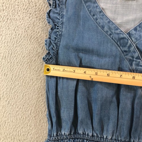 guess denim dress girls 14 blue stones logo - Picture 2 of 15