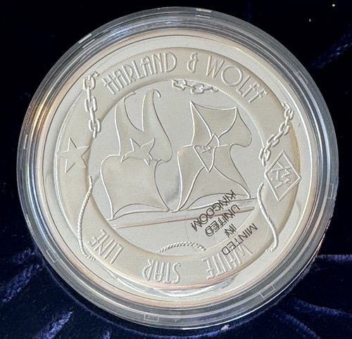 Rare RMS Titanic 5oz silver coin Harland & Wolff White Star Line - Picture 3 of 8