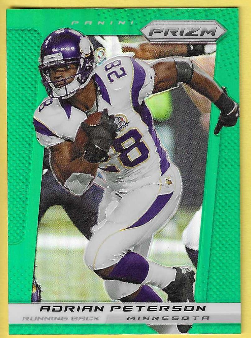 2013 Prizm Green Adrian Peterson Vikings