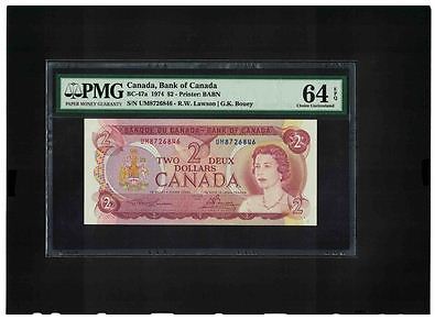 Canada 2 Dollars 1974 (PMG 64) : R.W. Lawson | G.K. Bouey : UM8726846 - Picture 1 of 5