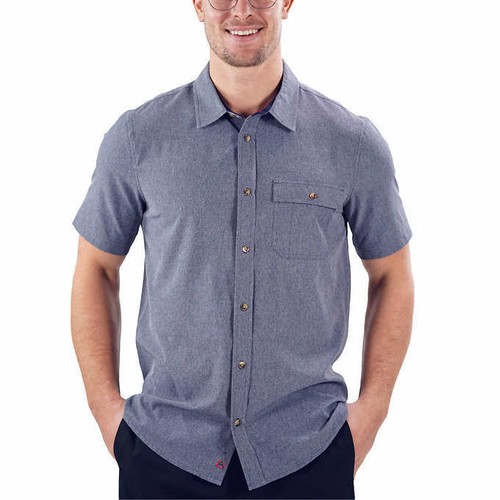 Avalanche Men's Performance Short Sleeve Woven Shirt Breathable Fabric B43 - Picture 16 of 18