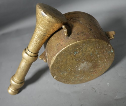 Super Rare Ottoman Empire Turkish Mortar Pestle Apothecary Heavy 14 CM X 9 CM - Picture 2 of 6