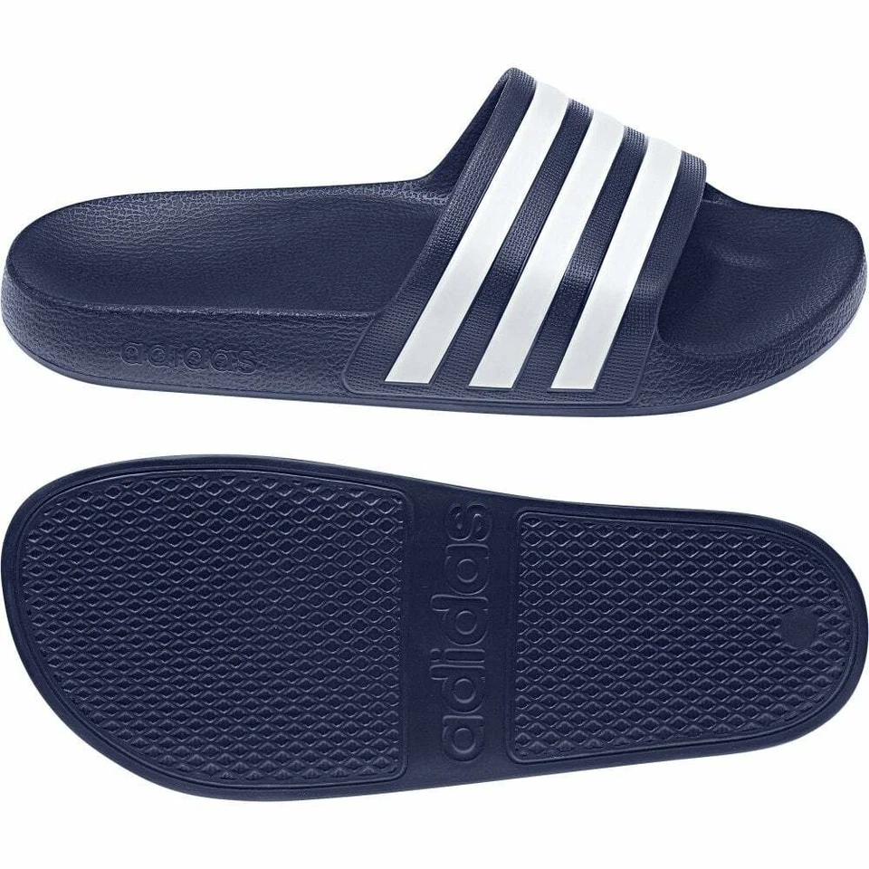 Adidas Mens Sliders Adilette Aqua Slide Shoes Beach Flip Flops Sandals Slippers - Image 3 of 4