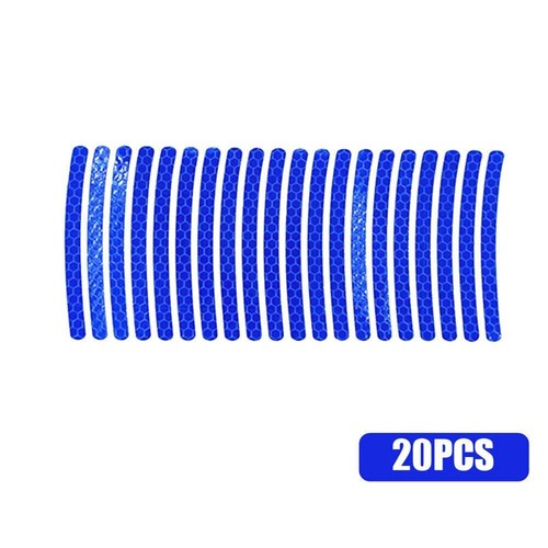 20Pcs Reflective Strip Stickers Wheel Hub Rim/Stripe Tape Decal Car/ Accessories - Foto 21 di 24