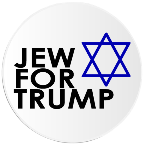 Jew For Trump - Circle Sticker Decal 3 Inch - Donald Jewish Vote ...