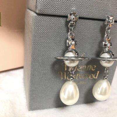 Vivienne Westwood Earrings Pierce Orb Tiny Pearl Silver NO