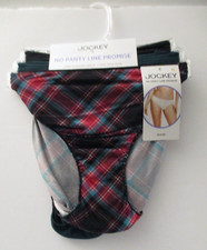 Jockey No Panty Line Microfiber stretch Bikini panties 3 pair size 7/L