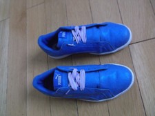 Puma Girls Smash Glitz 363991 02 Blue Casual TRAINERS, SIZE UK 4, US 5C, EU 37