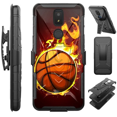 V Holster For ICON 3/MOTIVATE 2/SPLENDOR Phone Case Cover BASKETBALL FIRE