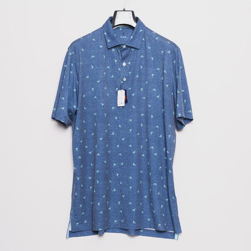 JohnnieO Golf Shirt Size S Men Blue Cocktail Theme Casual Polo eBay
