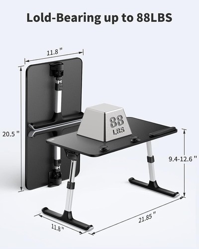 Adjustable Laptop Tray for Bed & Chair: Lightweight, Foldable Desk for All Ages - Picture 4 of 11