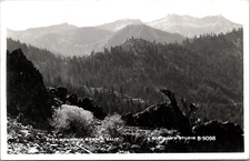 RPPC Etna Mountain Summit California - Panoramic Mountain View 1960s Yreaka JK13