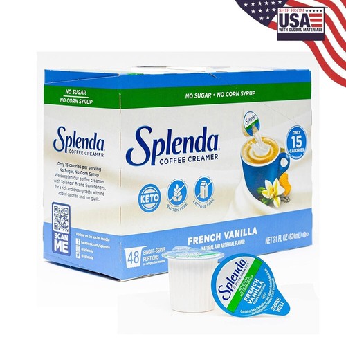 SPLENDA Single Serve Coffee Creamer Cups, Sugar Free French Vanilla, 48