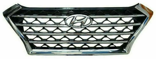 GRILLE FOR TUCSON 2019-20-21 Radiator FRONT BUMPER MESH CHROME BARS UPPER GRILL - Bild 3 von 6