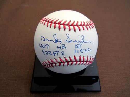 DUKE SNIDER LAST HR AT EBBETTS FIELD DODGERS HOF SIGNED AUTO BASEBALL BAS BEAUTY
