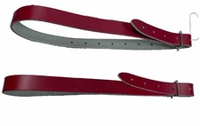 Nash Sports Goal Leg Pads Leather Straps [ RED 31” PAIR ] Ice Hockey Wraparound