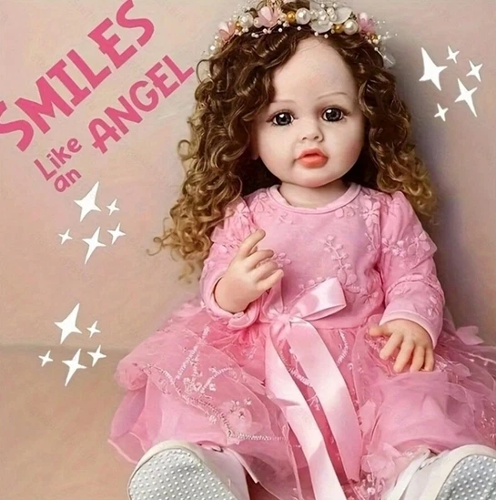 Muñeca Bebé Renacido 3D Suave 22" Recién Nacido Real Real Realista Linda Niña Niño Regalos Foto 3 de 4