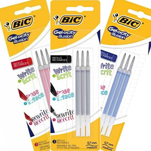 Bic – Refil Penna Bic Gel Illusion Blu Bls. 3pz