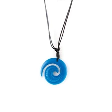 Color-Changing Necklace - Swirl - White to Blue by DelSol for Women - 1 Pc