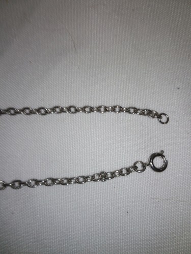 Vintage 60's Metal Filigree Oval Pendant with Aqua Blue Beads & 24" Chain - Picture 3 of 3