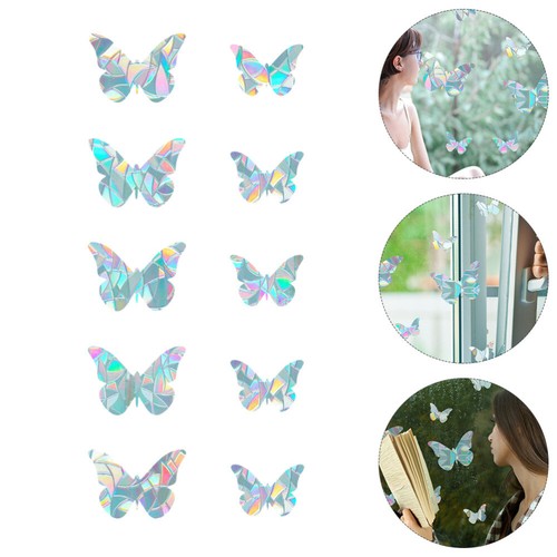 10 Sheets Birdproof Glass Window Stickers Birds Avoiding Stylish - Afbeelding 2 van 12