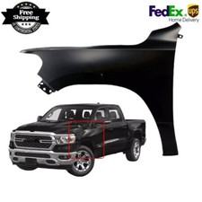 For Dodge Ram 1500 2019-2022 Driver Left Front Fender Black Steel 68321577aa New